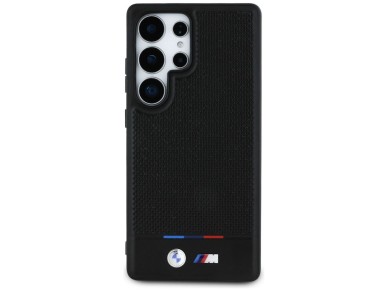 BMW Leather Tricolor Stripe MagSafena Samsung Galaxy S25 Ultra Case - Black BMW Leather Tricolor Stripe MagSafena Samsung Galaxy S25 Ultra Case - Black