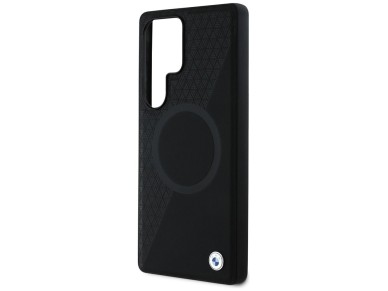 Capa MagSafe em couro texturizado da BMW para Samsung Galaxy S25 Ultra - Preta Capa MagSafe em couro texturizado da BMW para Samsung Galaxy S25 Ultra - Preta
