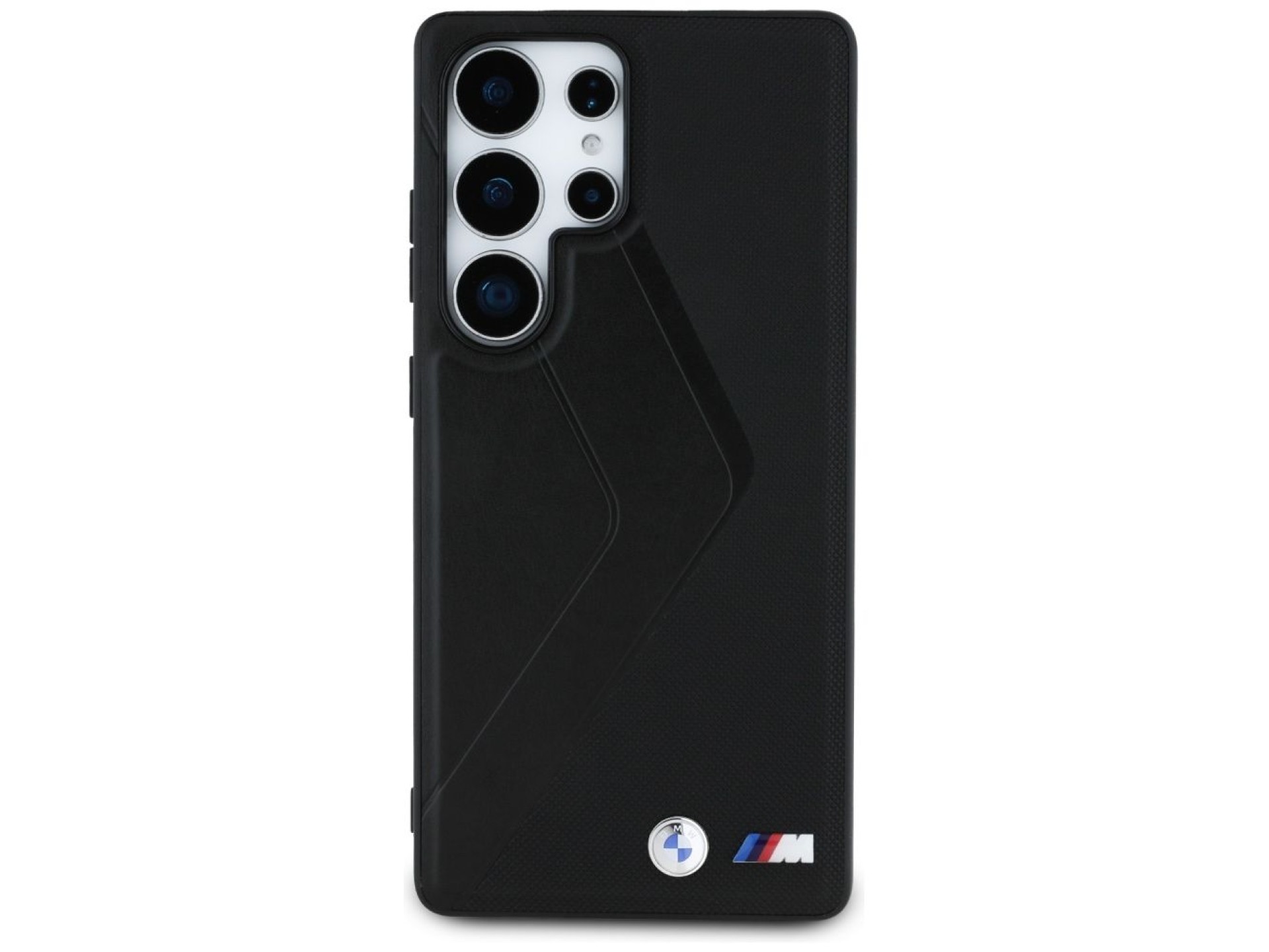 Funda BMW de cuero con rayas extragrandes y MagSafe para Samsung Galaxy S25 Ultra - negra