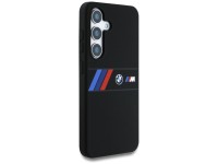 Funda MagSafe de silicona BMW con franjas tricolores centrales para Samsung Galaxy S25 - Negra Funda MagSafe de silicona BMW con franjas tricolores centrales para Samsung Galaxy S25 - Negra