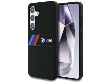 BMW Silicone Middle Tricolor Stripes MagSafe Case for Samsung Galaxy S25 - Black BMW Silicone Middle Tricolor Stripes MagSafe Case for Samsung Galaxy S25 - Black