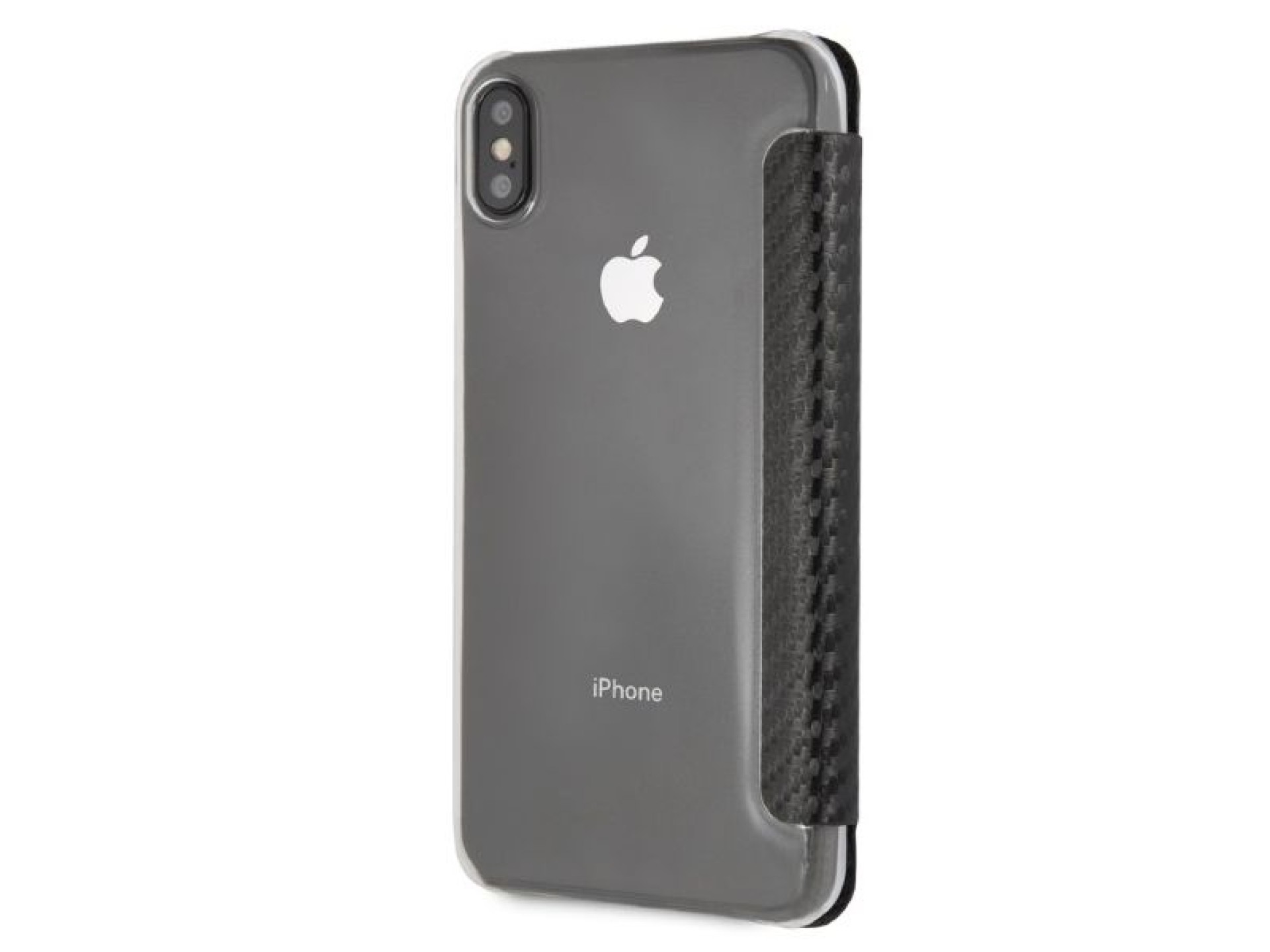 Capa para iPhone XS Max com estampa BMW Carbon Tricolor Stripe - Preta