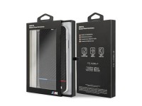 Capa para iPhone XS Max com estampa BMW Carbon Tricolor Stripe - Preta