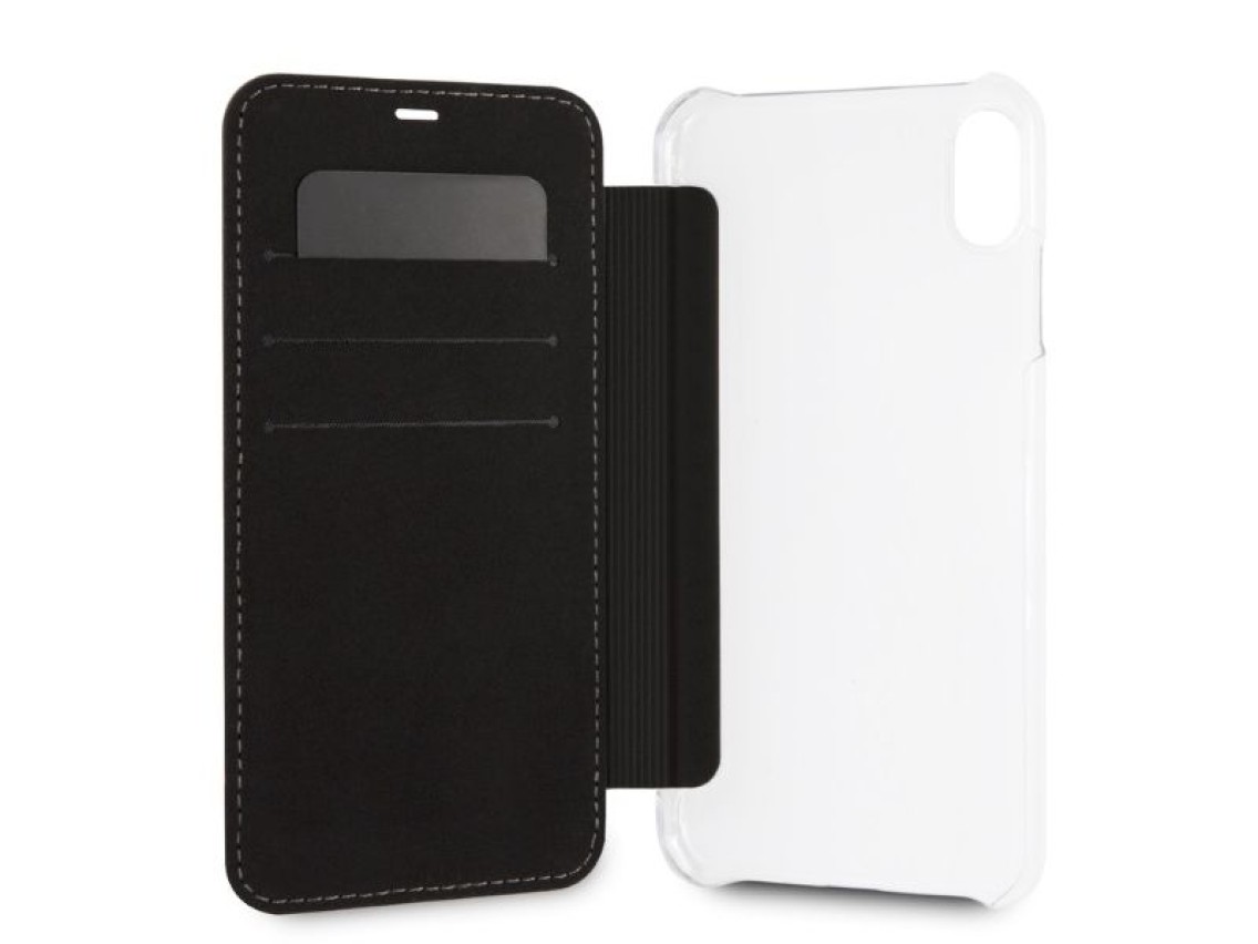 Capa para iPhone XS Max com estampa BMW Carbon Tricolor Stripe - Preta