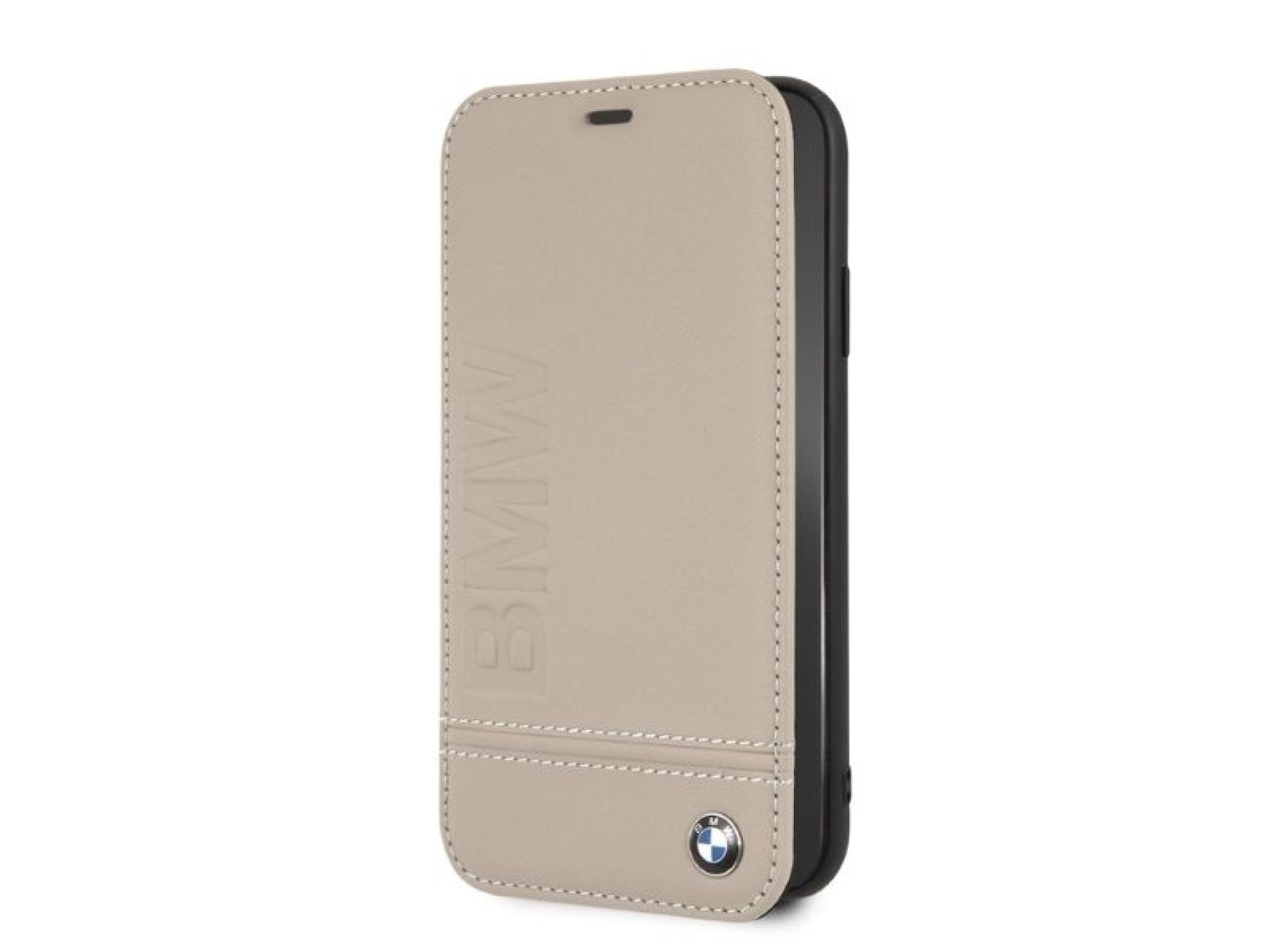 Capa para iPhone XR com logotipo da BMW impresso - Bege