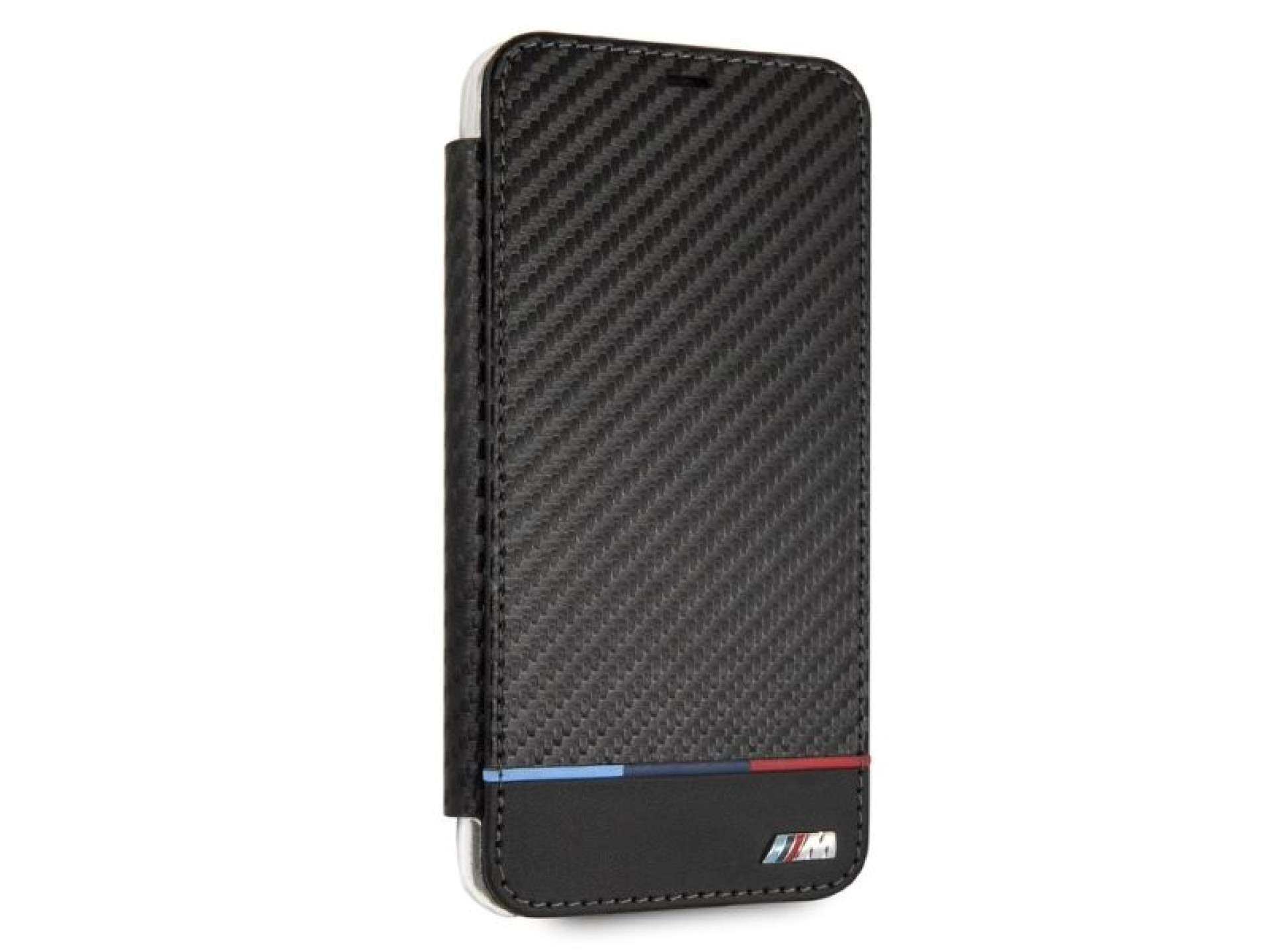 Capa para iPhone XS Max com estampa BMW Carbon Tricolor Stripe - Preta