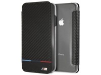 Capa para iPhone XS Max com estampa BMW Carbon Tricolor Stripe - Preta