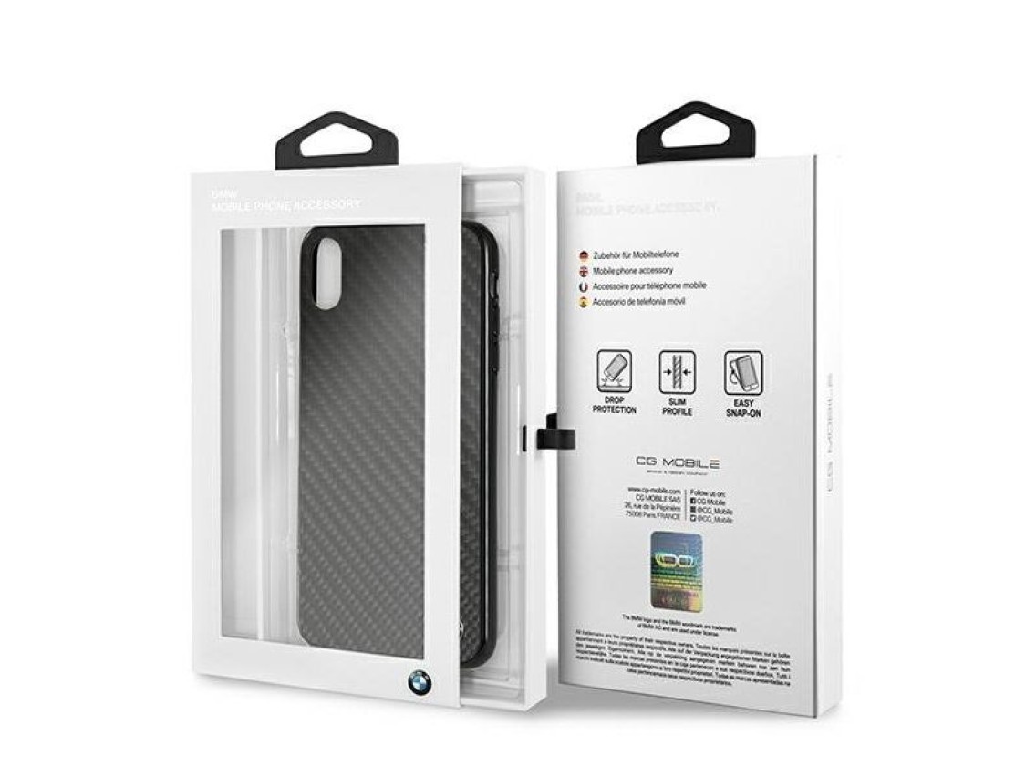 BMW Siganture Carbon Case for iPhone Xs Max - Black