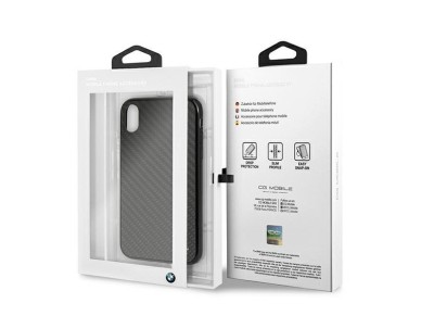 Capa BMW Signature Carbon para iPhone XR - Preta