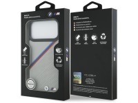 BMW M Tricolor Metal Logo MagSafe Case for iPhone 17 Pro Max - Gray BMW M Tricolor Metal Logo MagSafe Case for iPhone 17 Pro Max - Gray