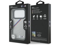 Capa MagSafe BMW M Tricolor Metal Logo para iPhone 17 Pro - Cinza Capa MagSafe BMW M Tricolor Metal Logo para iPhone 17 Pro - Cinza