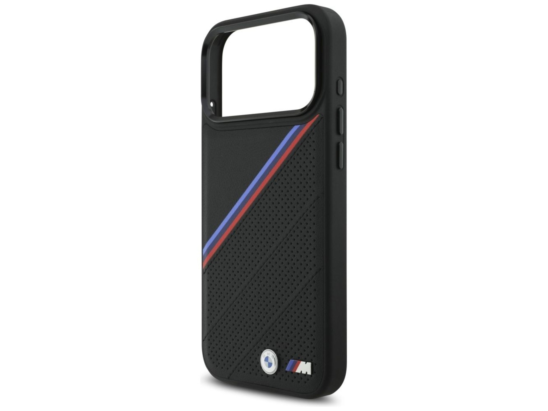 BMW M Tricolor Metal Logo MagSafe Case for iPhone 17 Pro Max - Black