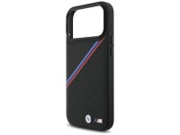 BMW M Tricolor Metal Logo MagSafe Case for iPhone 17 Pro Max - Black