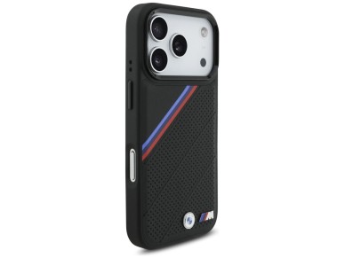 BMW M Tricolor Metal Logo MagSafe Case for iPhone 17 Pro - Black BMW M Tricolor Metal Logo MagSafe Case for iPhone 17 Pro - Black