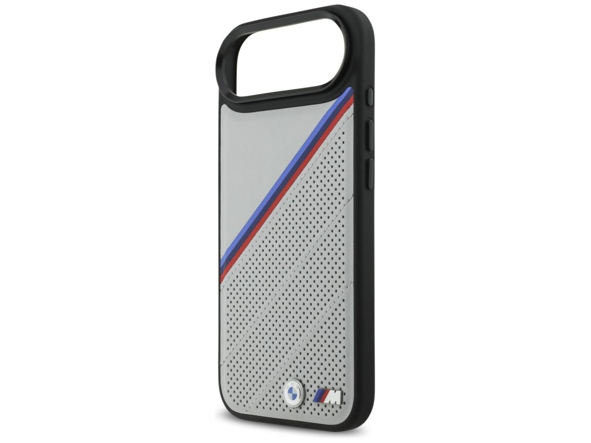 Funda BMW M Tricolor Metal Logo MagSafe para iPhone 17 Air - Gris