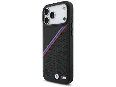 BMW M Tricolor Metal Logo MagSafe Case for iPhone 17 Pro Max - Black