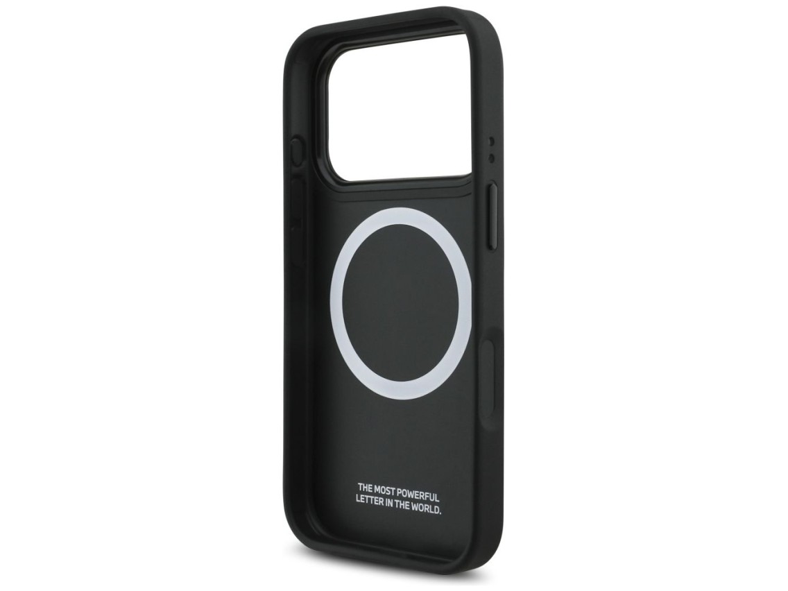 Funda MagSafe BMW M Tricolor Metal Logo para iPhone 17 Pro - Negra