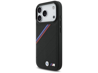 BMW M Tricolor Metal Logo MagSafe Case for iPhone 17 Pro - Black BMW M Tricolor Metal Logo MagSafe Case for iPhone 17 Pro - Black