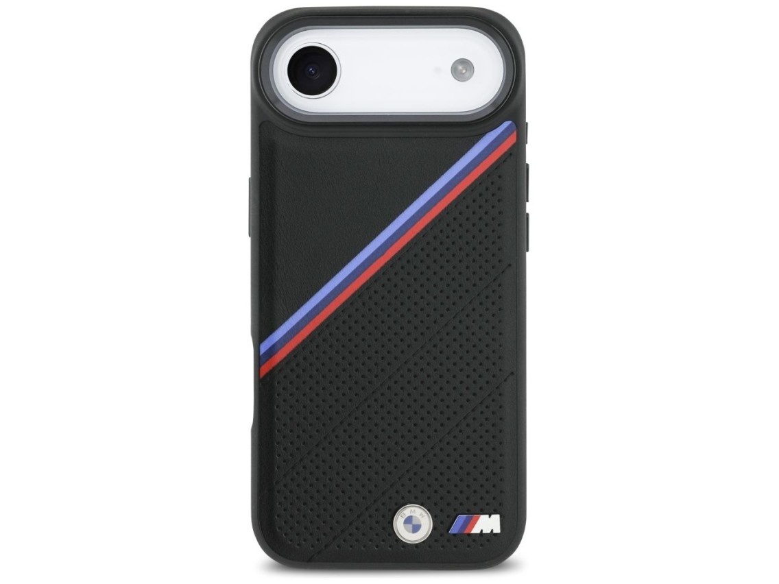 Funda MagSafe BMW M Tricolor Metal Logo para iPhone 17 Air - Negra