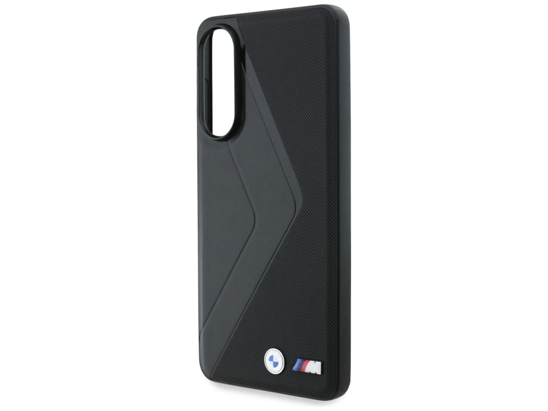 Funda BMW de cuero con rayas extragrandes y MagSafe para Samsung Galaxy S25 Edge - negra
