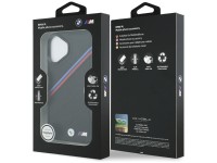 Capa MagSafe BMW M Tricolor Metal Logo para iPhone 17 - Preta