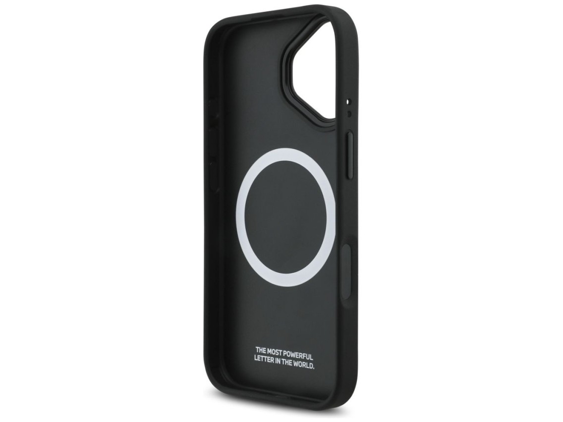 Capa MagSafe BMW M Tricolor Metal Logo para iPhone 17 - Preta