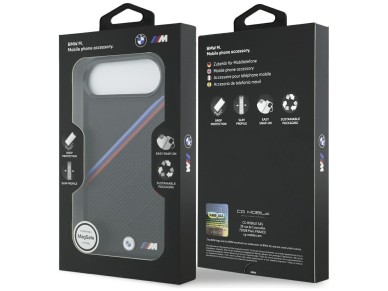 BMW M Tricolor Metal Logo MagSafe Case for iPhone 17 Air - Black BMW M Tricolor Metal Logo MagSafe Case for iPhone 17 Air - Black