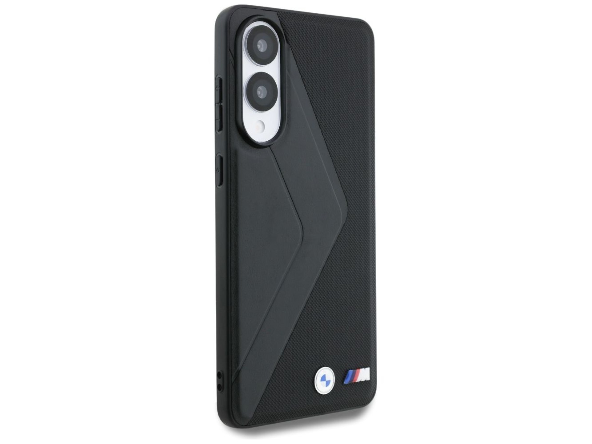 Funda BMW de cuero con rayas extragrandes y MagSafe para Samsung Galaxy S25 Edge - negra
