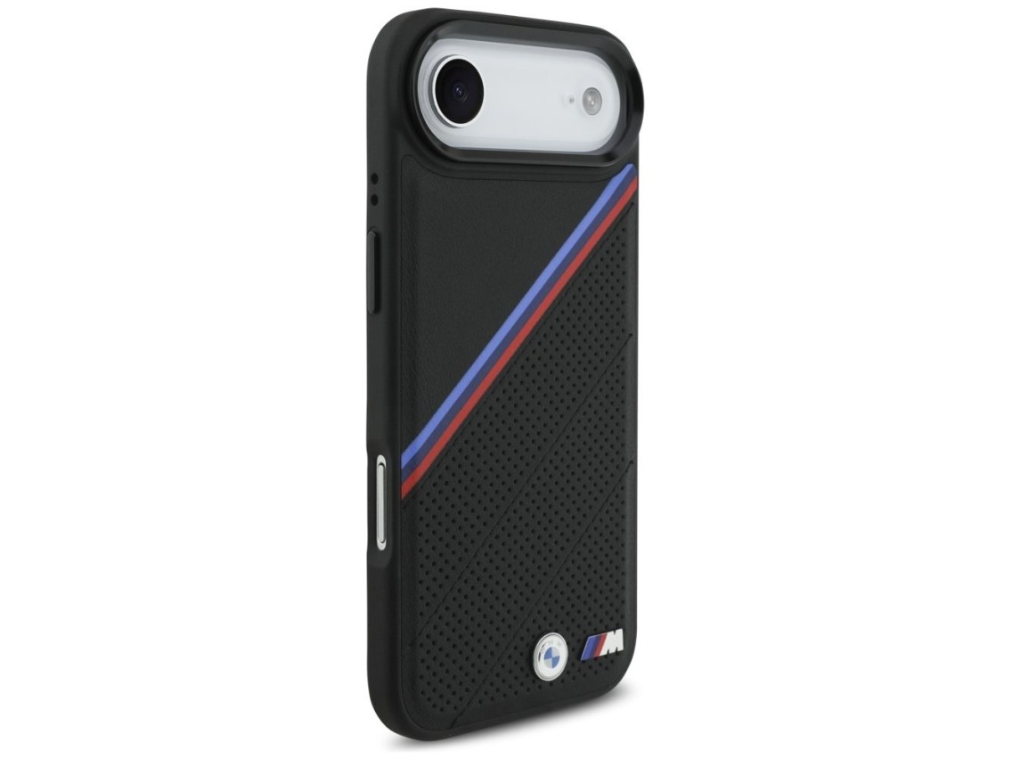 Funda MagSafe BMW M Tricolor Metal Logo para iPhone 17 Air - Negra
