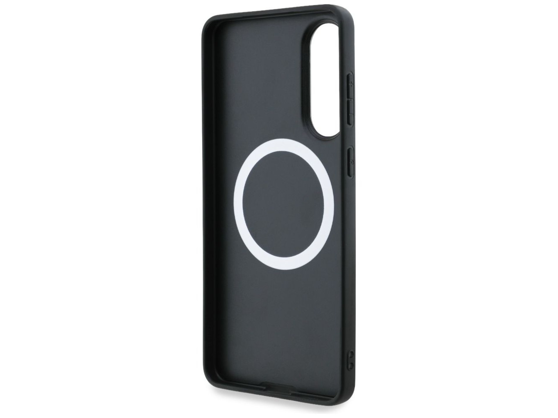 Funda BMW de cuero con rayas extragrandes y MagSafe para Samsung Galaxy S25 Edge - negra