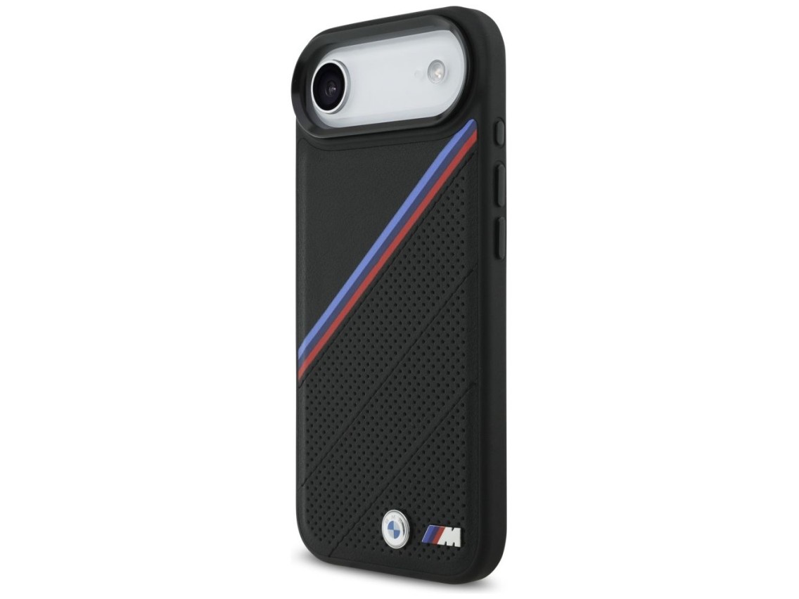 Funda MagSafe BMW M Tricolor Metal Logo para iPhone 17 Air - Negra