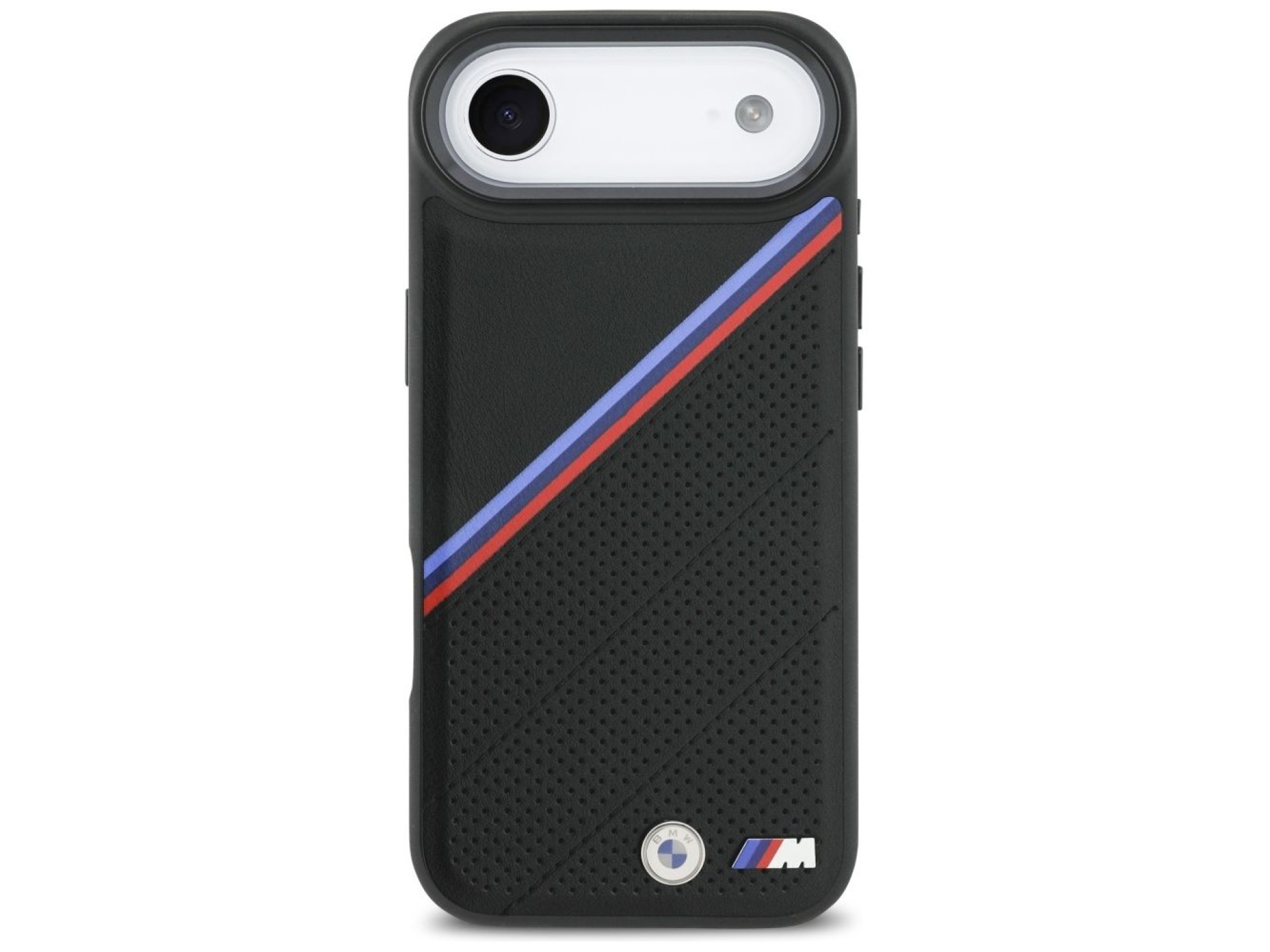 Funda MagSafe BMW M Tricolor Metal Logo para iPhone 17 Air - Negra
