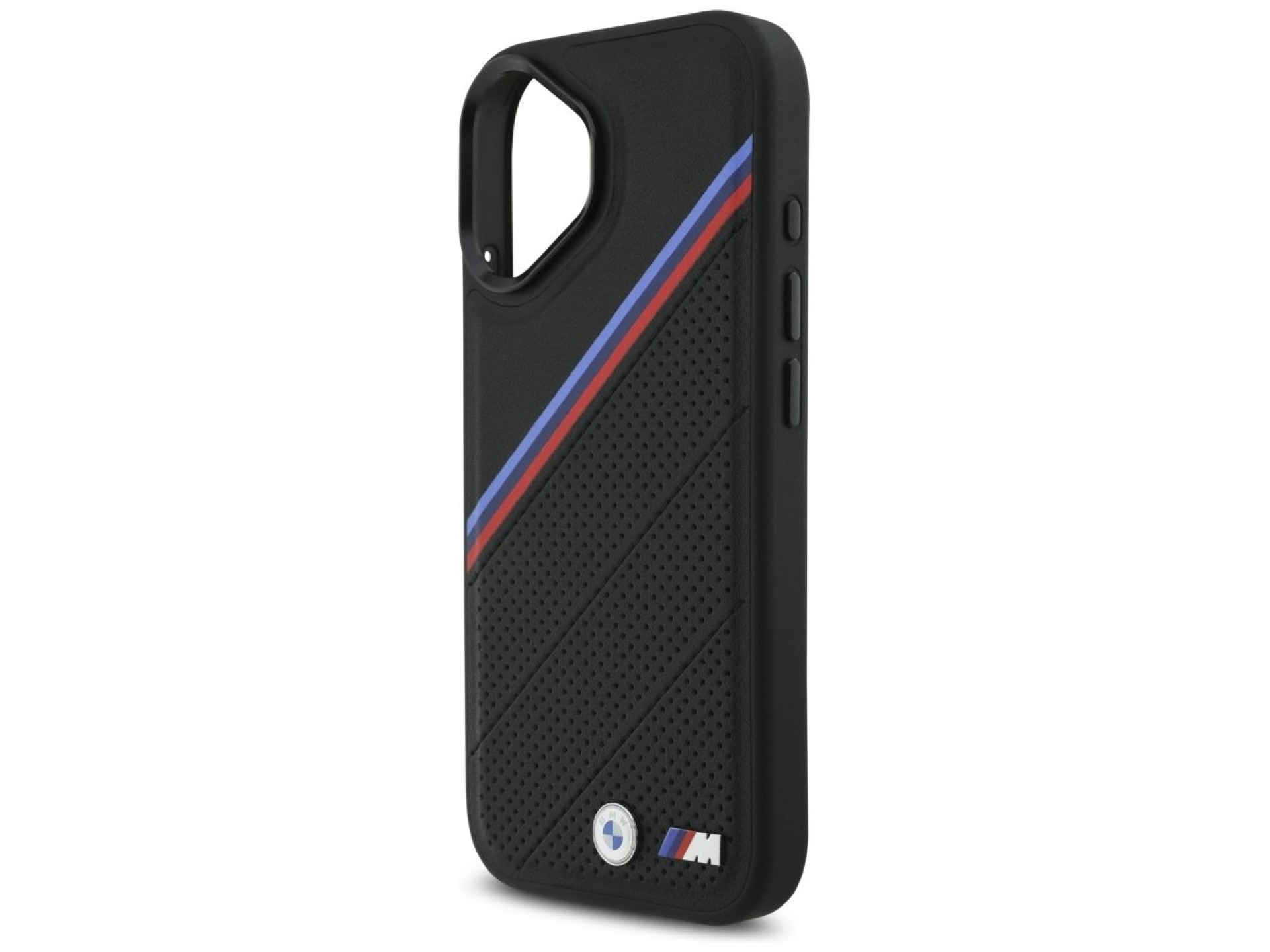Capa MagSafe BMW M Tricolor Metal Logo para iPhone 17 - Preta