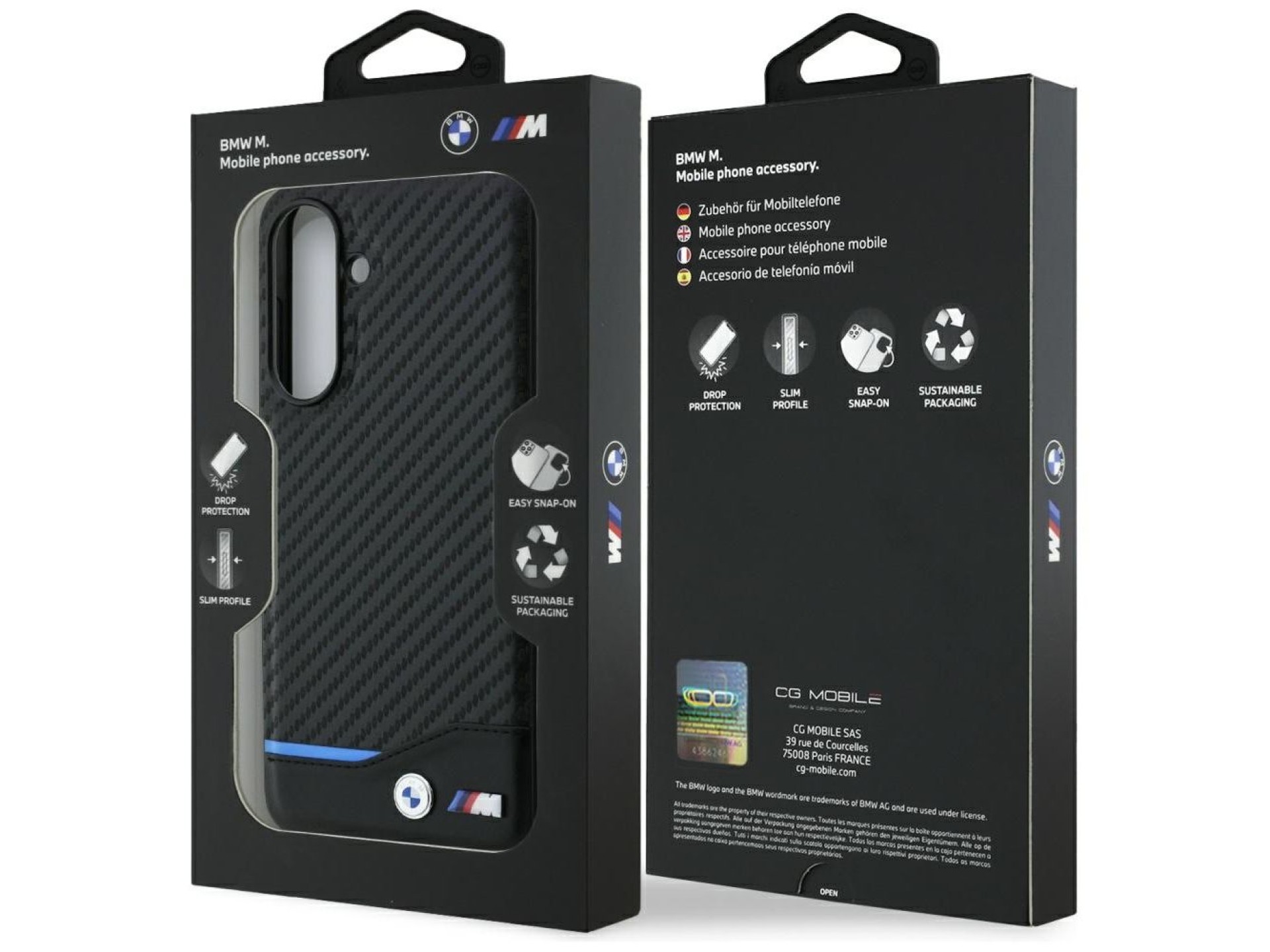 Funda BMW M de carbono para Samsung Galaxy A56 - Negra