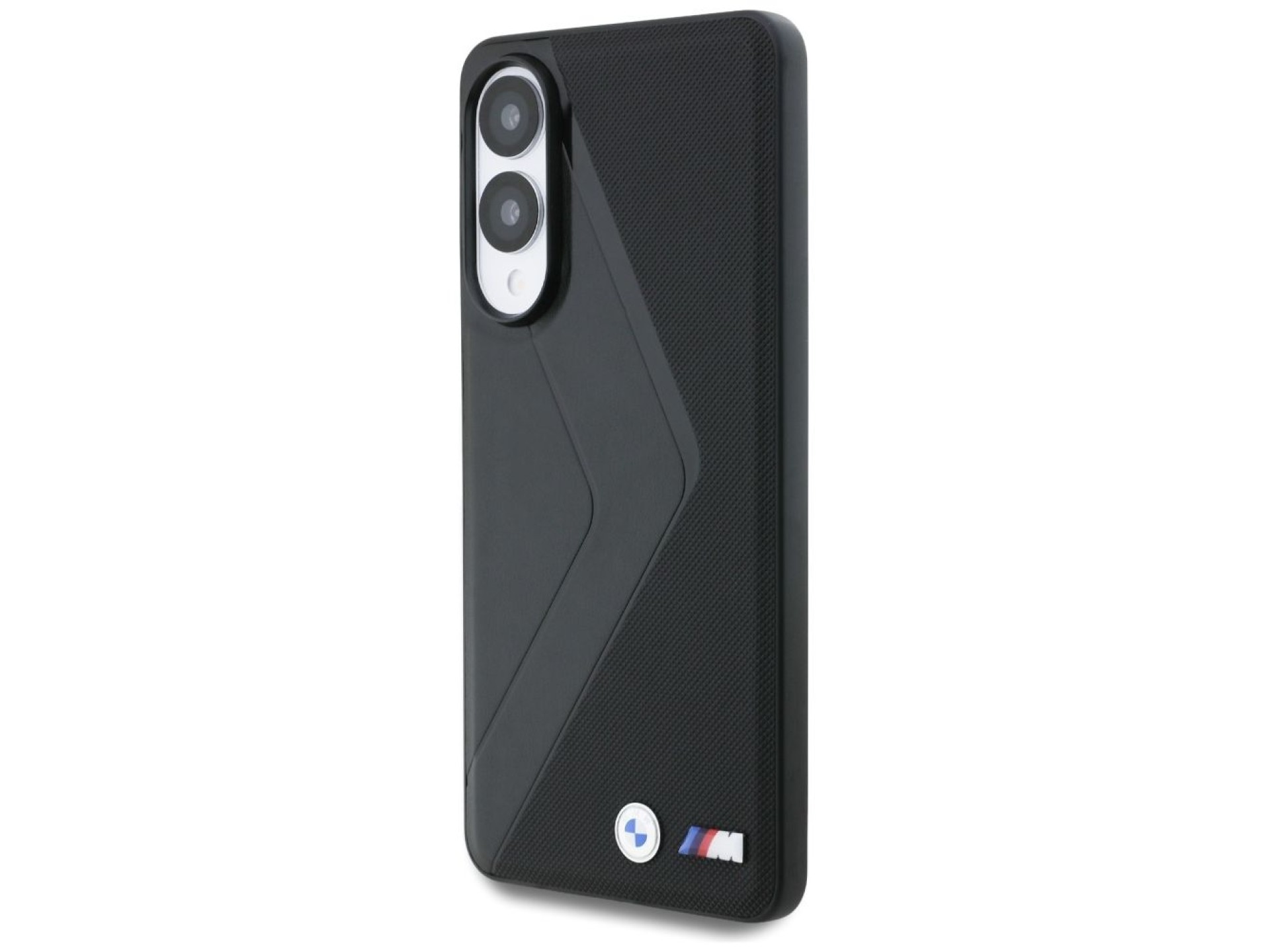 Funda BMW de cuero con rayas extragrandes y MagSafe para Samsung Galaxy S25 Edge - negra