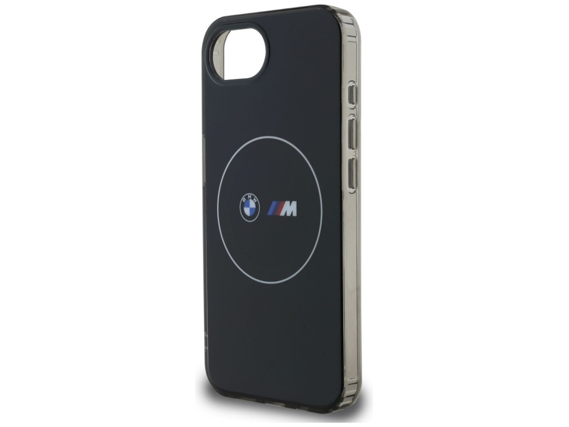BMW IML Metal White Circle MagSafe iPhone 16e Case - Black