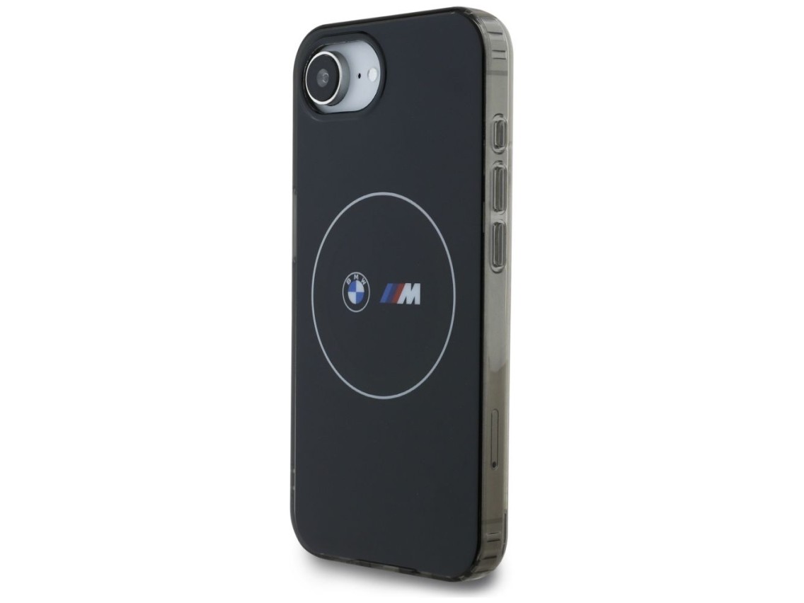 BMW IML Metal White Circle MagSafe iPhone 16e Case - Black