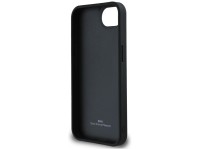 Capa para iPhone 16e em couro com gravação a quente da BMW - Preta Capa para iPhone 16e em couro com gravação a quente da BMW - Preta