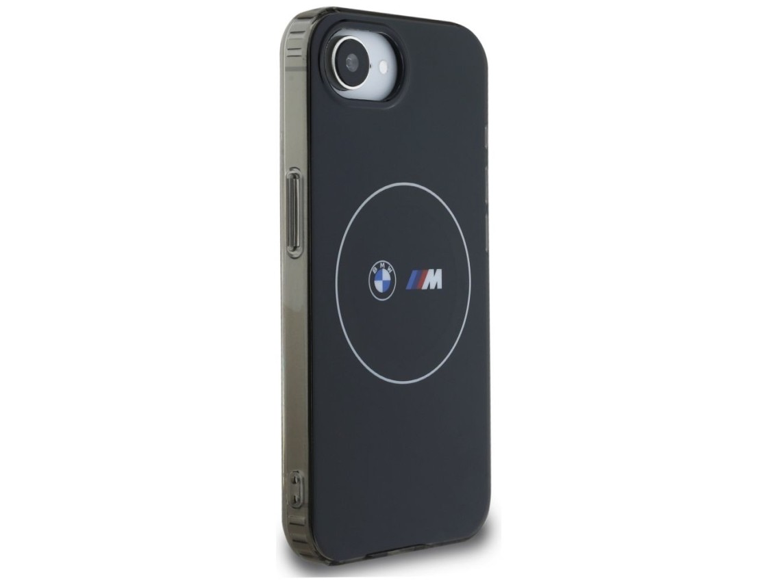 BMW IML Metal White Circle MagSafe iPhone 16e Case - Black