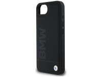 Capa para iPhone 16e em couro com gravação a quente da BMW - Preta Capa para iPhone 16e em couro com gravação a quente da BMW - Preta