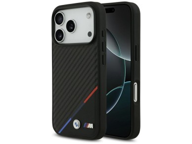 BMW M Carbon Tricolor Line MagSafe Case for iPhone 17 Pro - Black BMW M Carbon Tricolor Line MagSafe Case for iPhone 17 Pro - Black