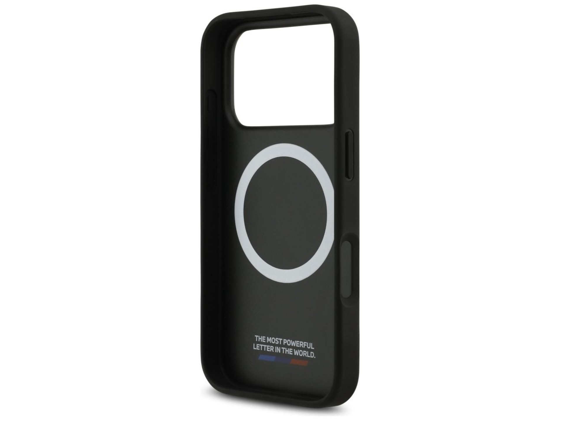 Capa MagSafe BMW M Carbon Tricolor Line para iPhone 17 Pro - Preta