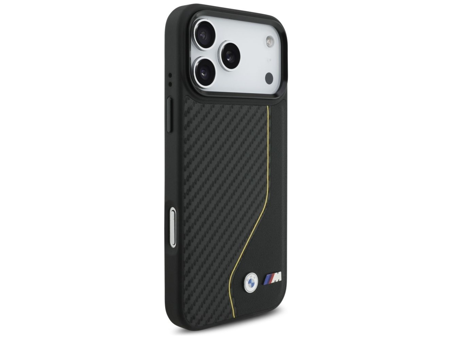 Capa MagSafe BMW M Carbon Line com logotipo para iPhone 17 Pro Max - Amarela