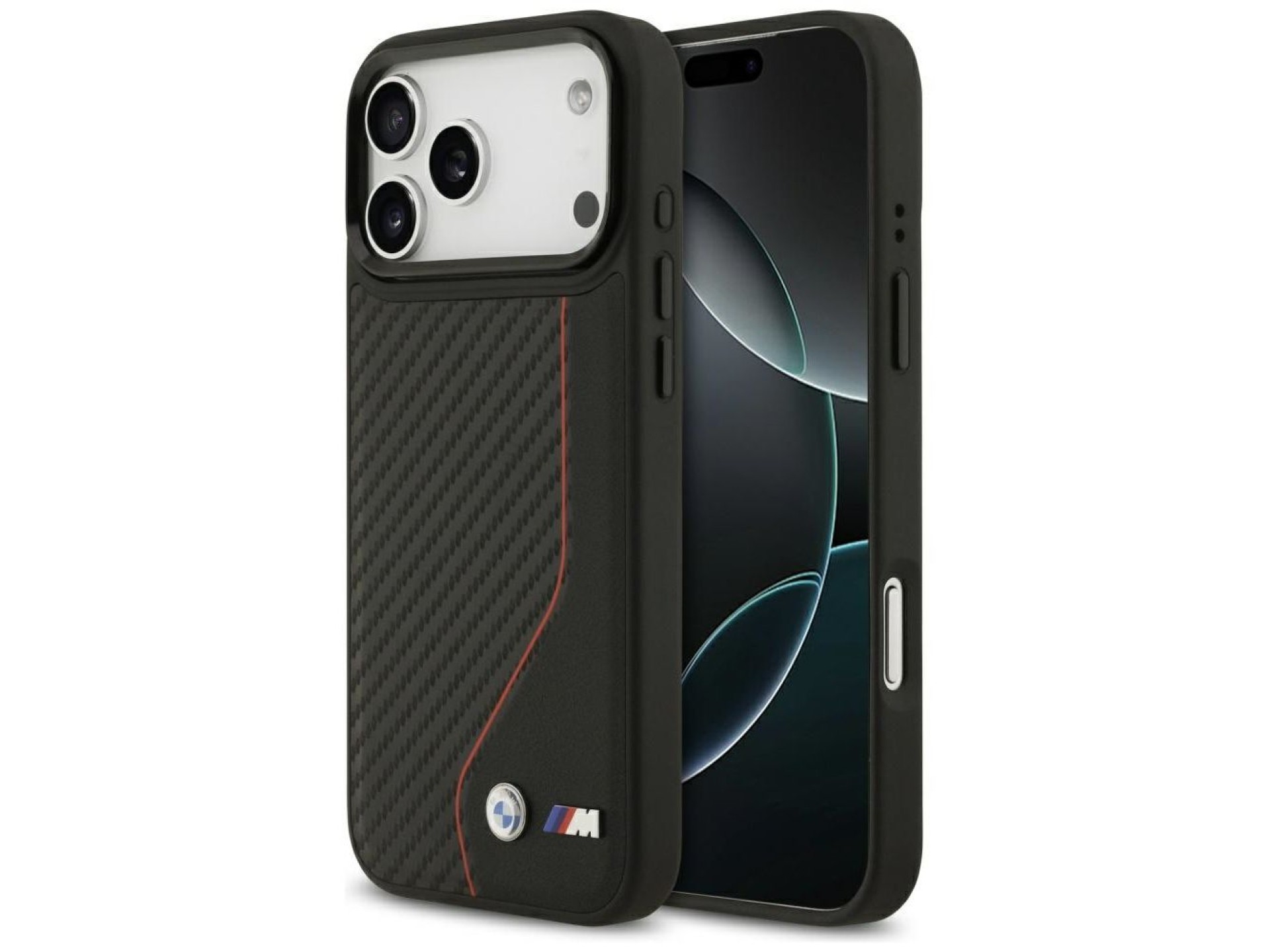 BMW M Carbon Line & Logo MagSafe Case for iPhone 17 Pro Max - Red