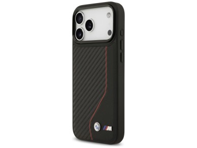 BMW M Carbon Line & Logo MagSafe Case for iPhone 17 Pro Max - Red BMW M Carbon Line & Logo MagSafe Case for iPhone 17 Pro Max - Red
