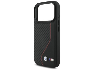 Capa MagSafe BMW M Carbon Line com logotipo para iPhone 17 Pro - Vermelha Capa MagSafe BMW M Carbon Line com logotipo para iPhone 17 Pro - Vermelha