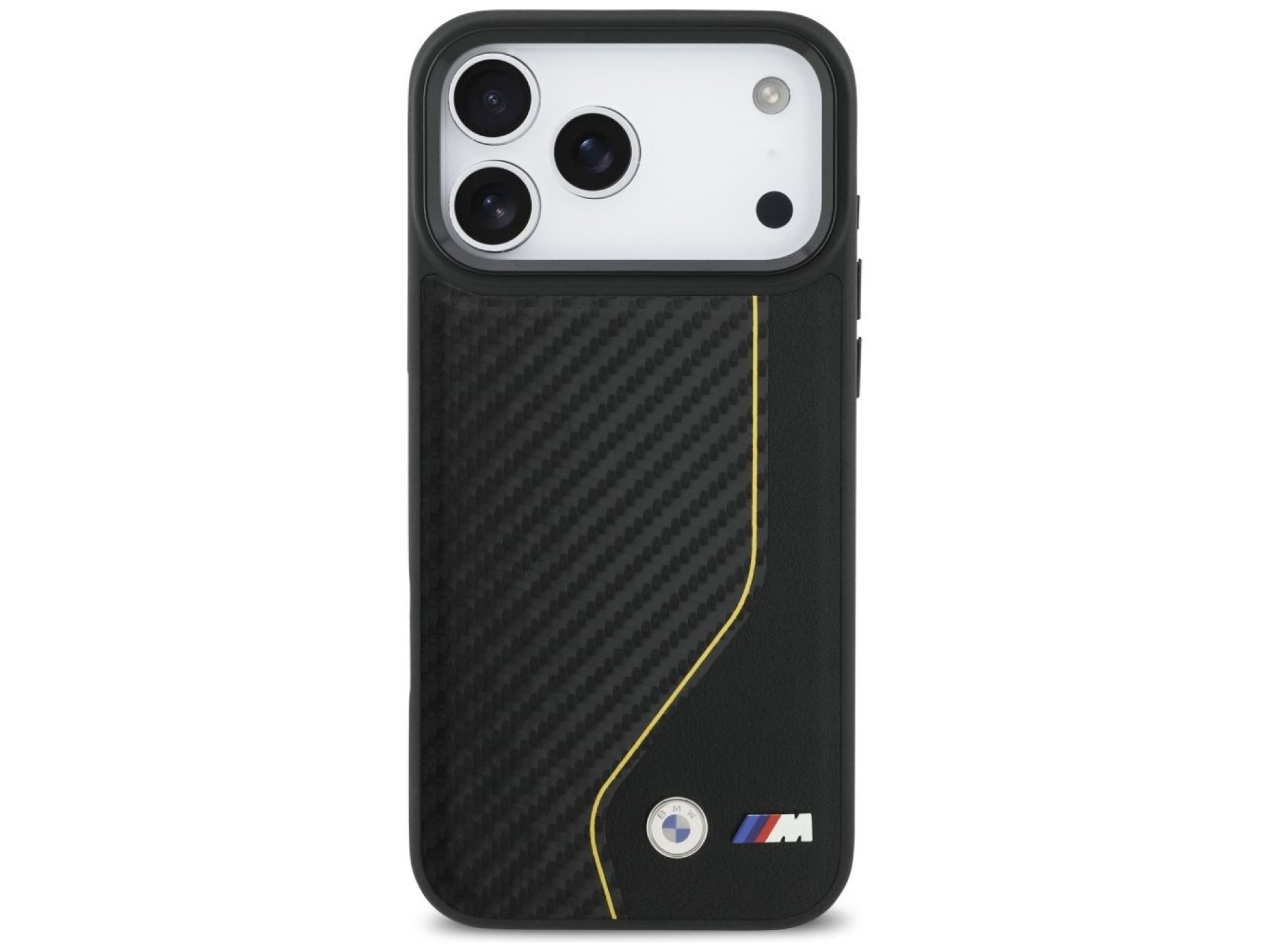 Capa MagSafe BMW M Carbon Line com logotipo para iPhone 17 Pro Max - Amarela