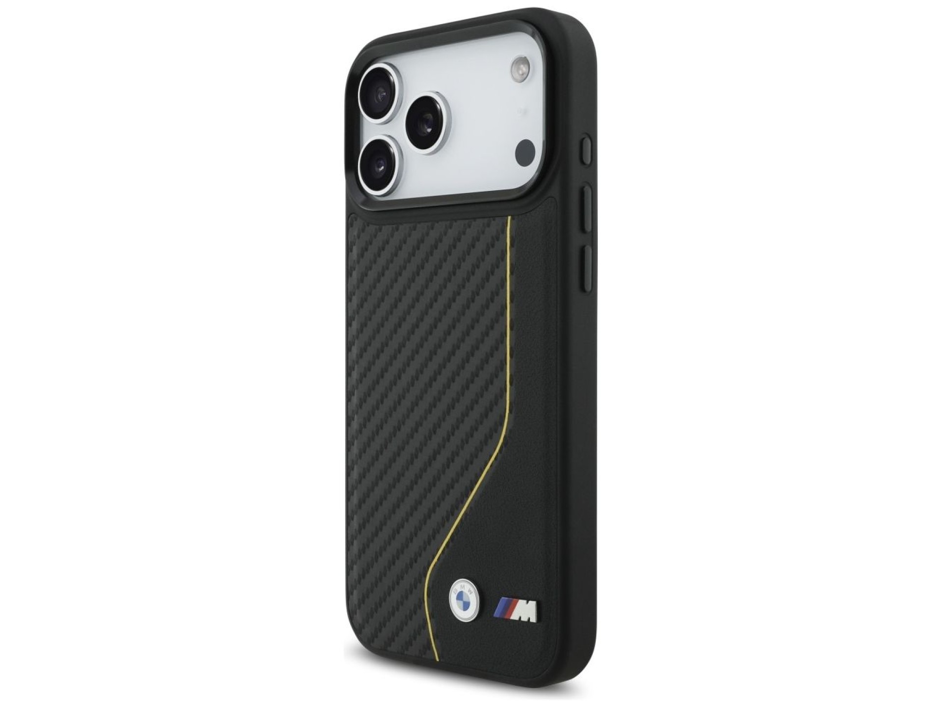 Capa MagSafe BMW M Carbon Line com logotipo para iPhone 17 Pro Max - Amarela