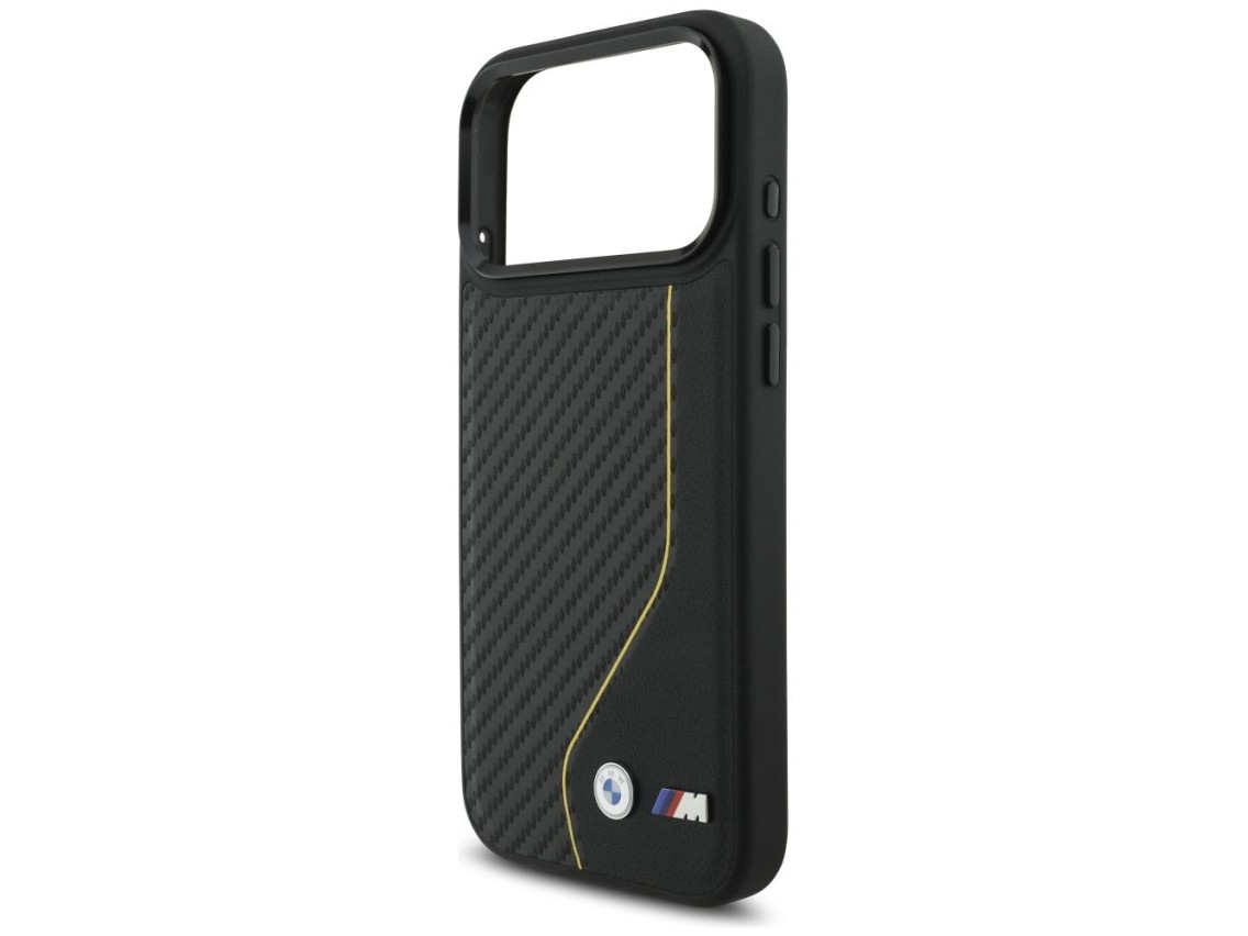 Capa MagSafe BMW M Carbon Line com logotipo para iPhone 17 Pro Max - Amarela