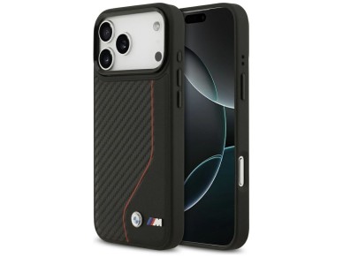 BMW M Carbon Line & Logo MagSafe Case for iPhone 17 Pro Max - Red BMW M Carbon Line & Logo MagSafe Case for iPhone 17 Pro Max - Red
